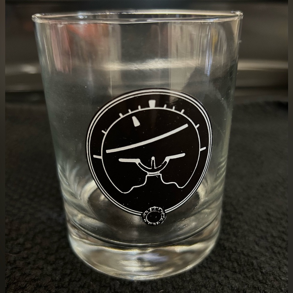 Aviation Pilot Plane Instrument Panel. Lowball/old fashion drinking glass. 12oz